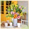 12 Bundles Summer Bundles & Bouquets Artificial Flowers for Decoration 16 Inch Fake Daisy Wildflowers